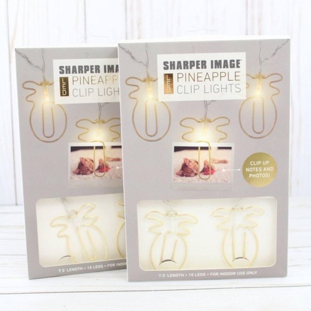 Sharper image pineapple clip LED lights